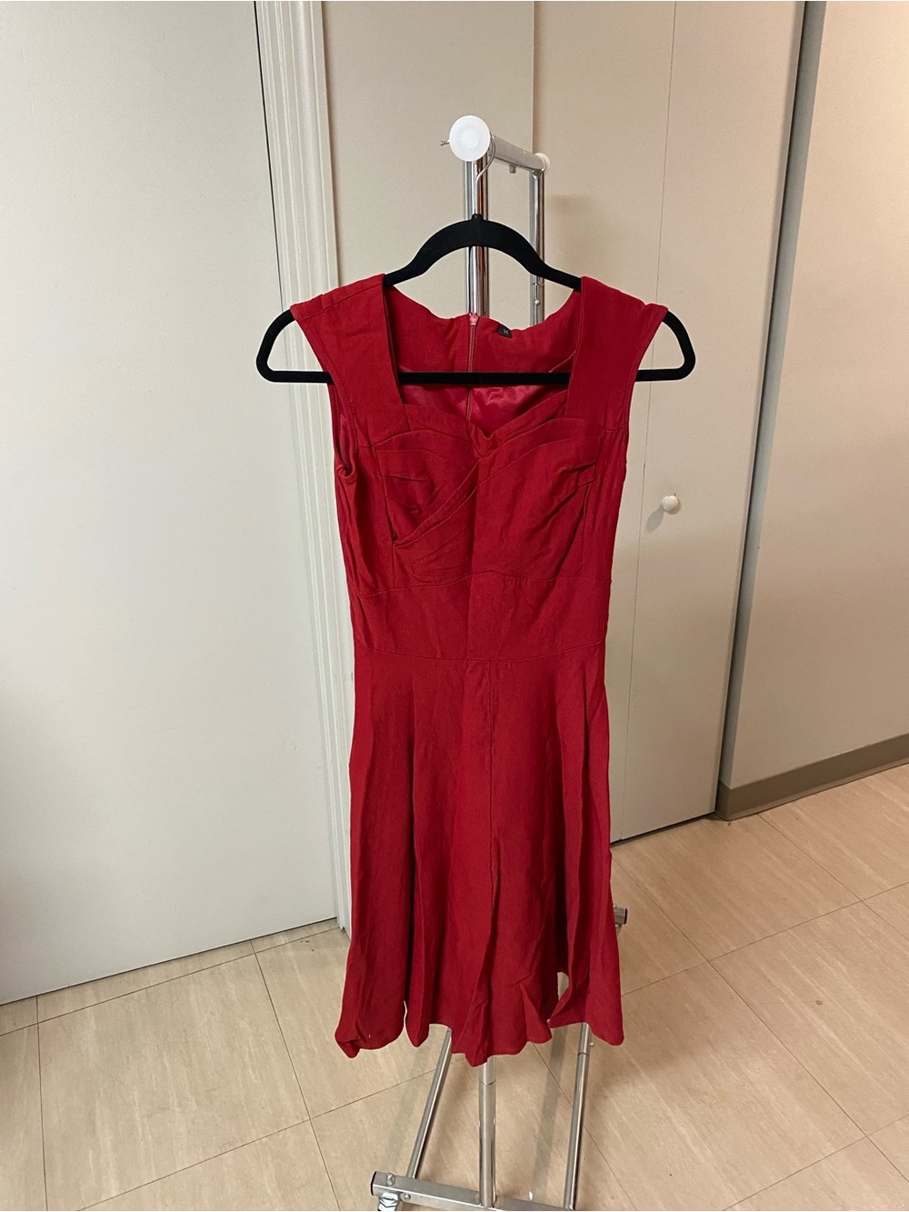 Red Sleeveless Fit & Flare Dress
